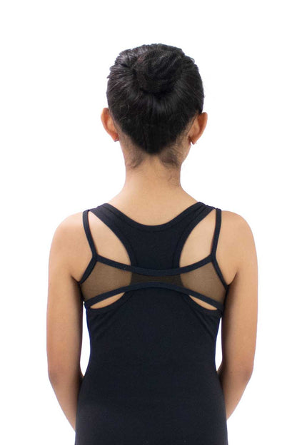 BMT5977 Youth Mesh Racer Fashion Back Leotard
