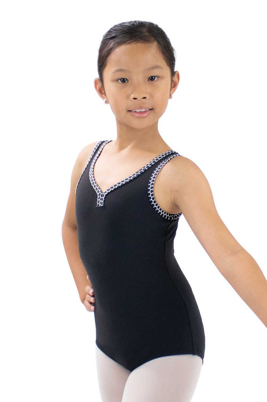 BMT5978 Youth Fashion Back Leotard Reflective Trim