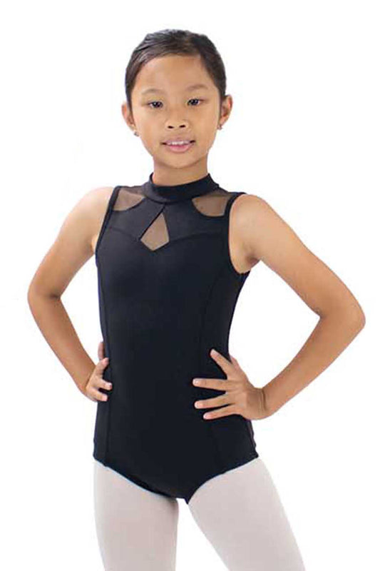 BMT5979 Youth Diamond Shape Mock Neck Leotard