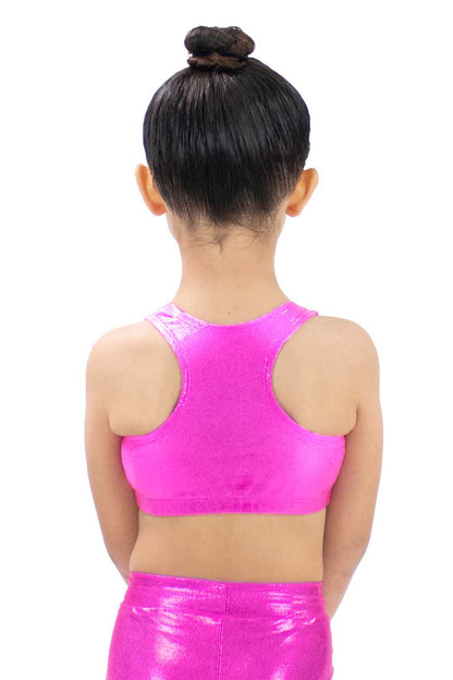 GY5003GY Metallic Gymnastics Sports Bra HeatTransfer