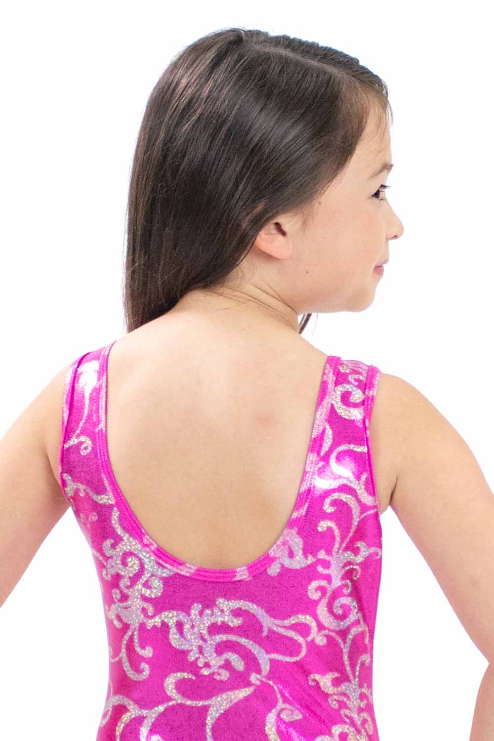 GY5969MP Scroll Print Mesh front Gymnastics Letoard