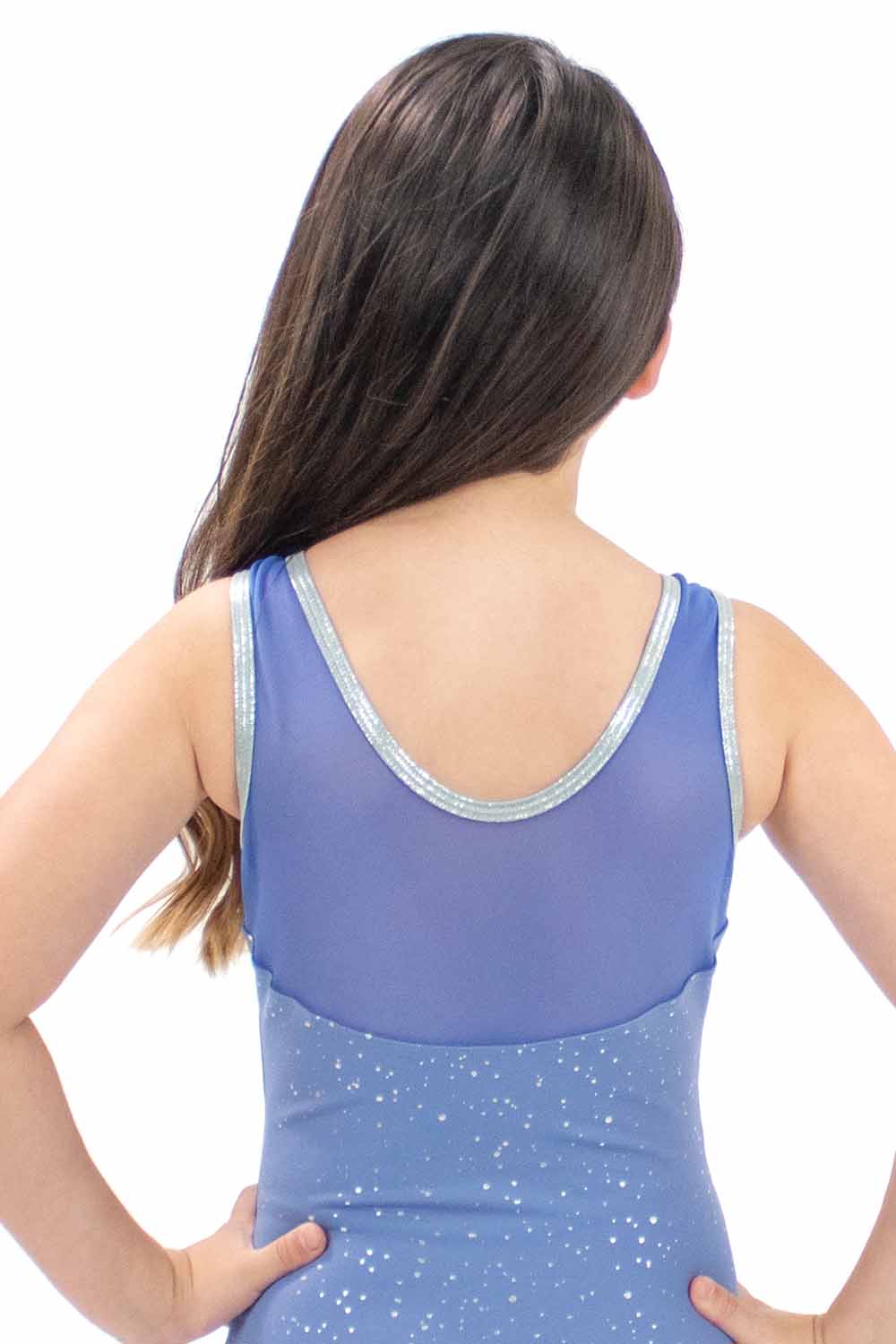 GY5971BS Sliver Dots Mesh Gymnastics Leotard