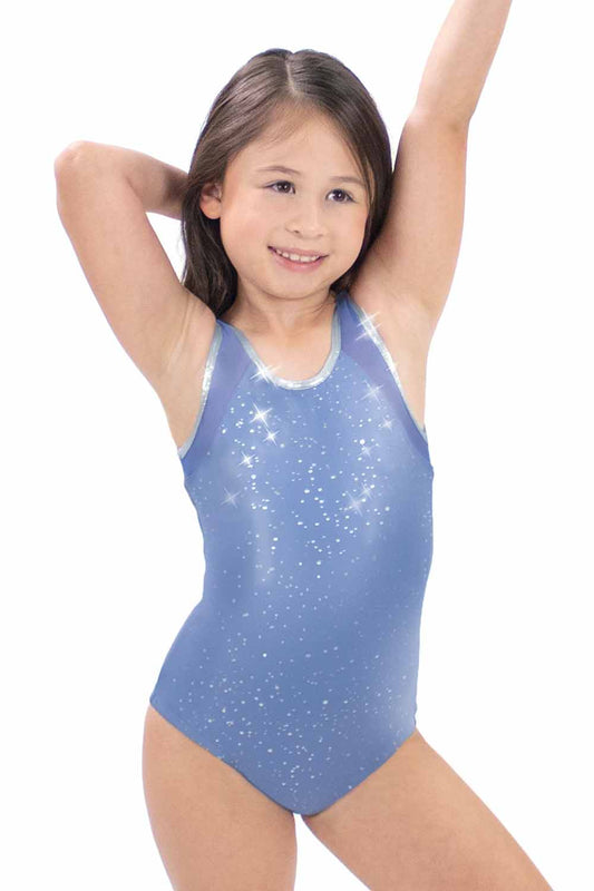 GY5971BS Sliver Dots Mesh Gymnastics Leotard