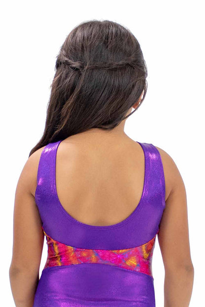 GY5972RS Purple Star Gymnastics Leotard