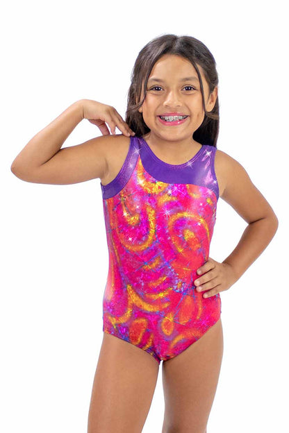 GY5972RS Purple Star Gymnastics Leotard