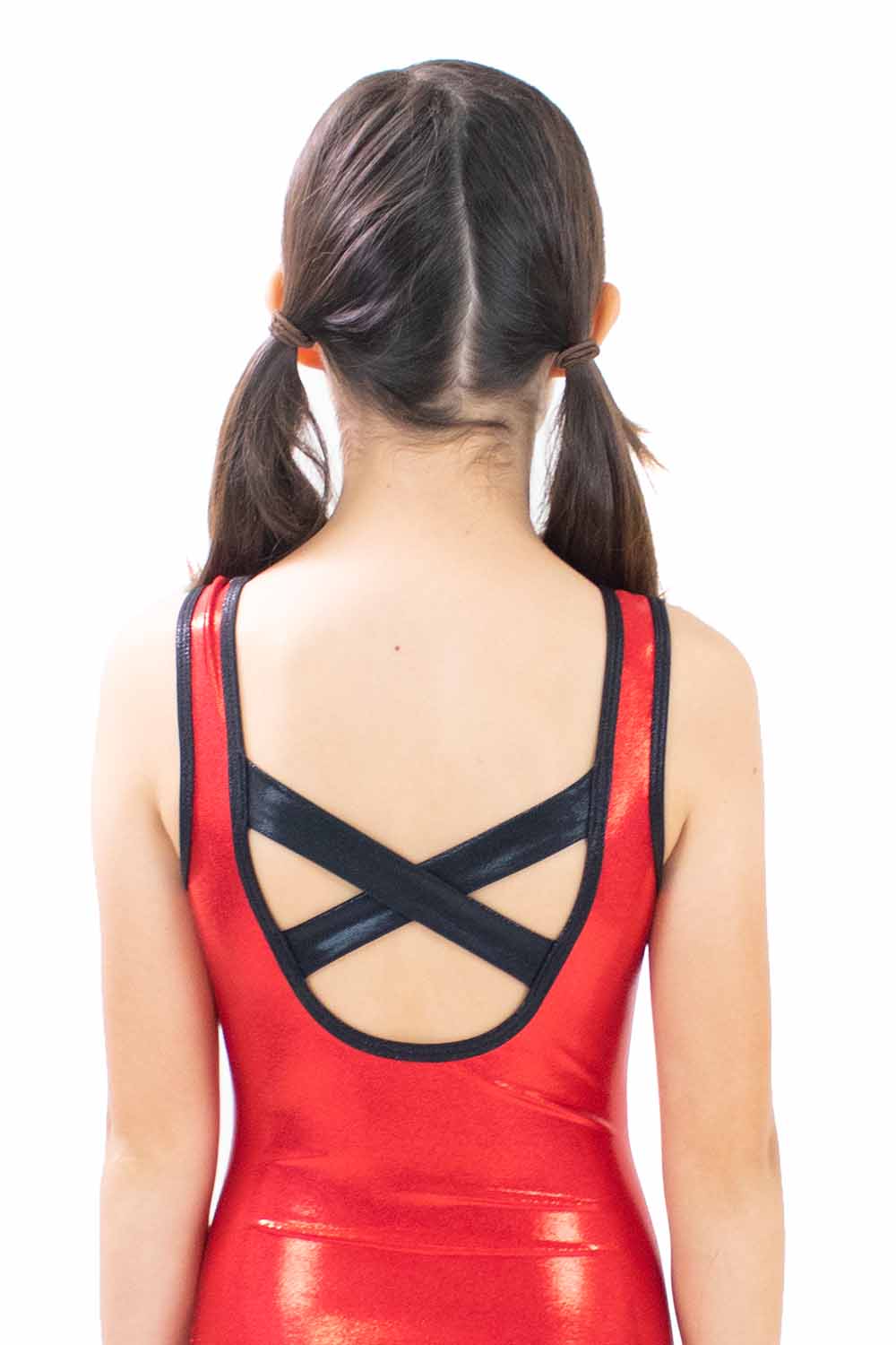 PRE-ORDER GY5992CB Solid Color Contrast Trim Gymnastic Leotard