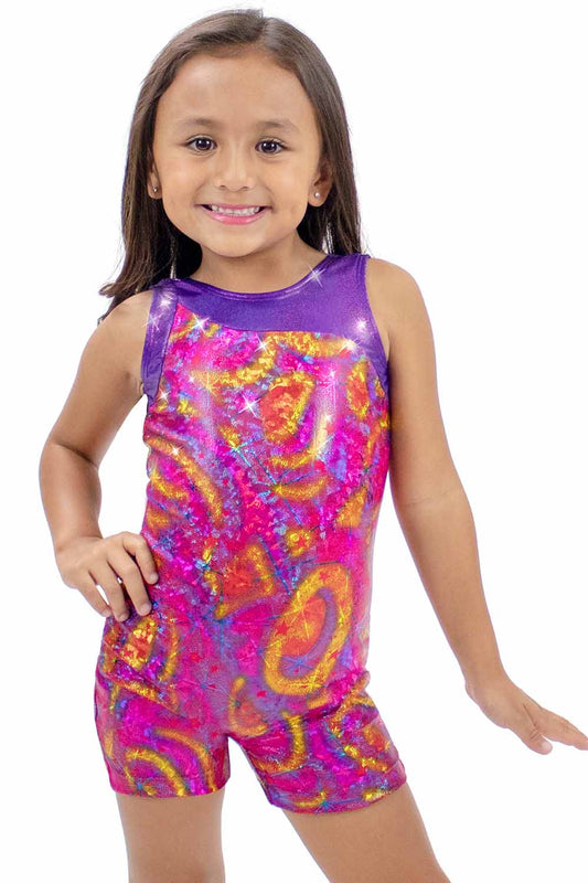 GY7443RS Purple Star Gymnastics Biketard