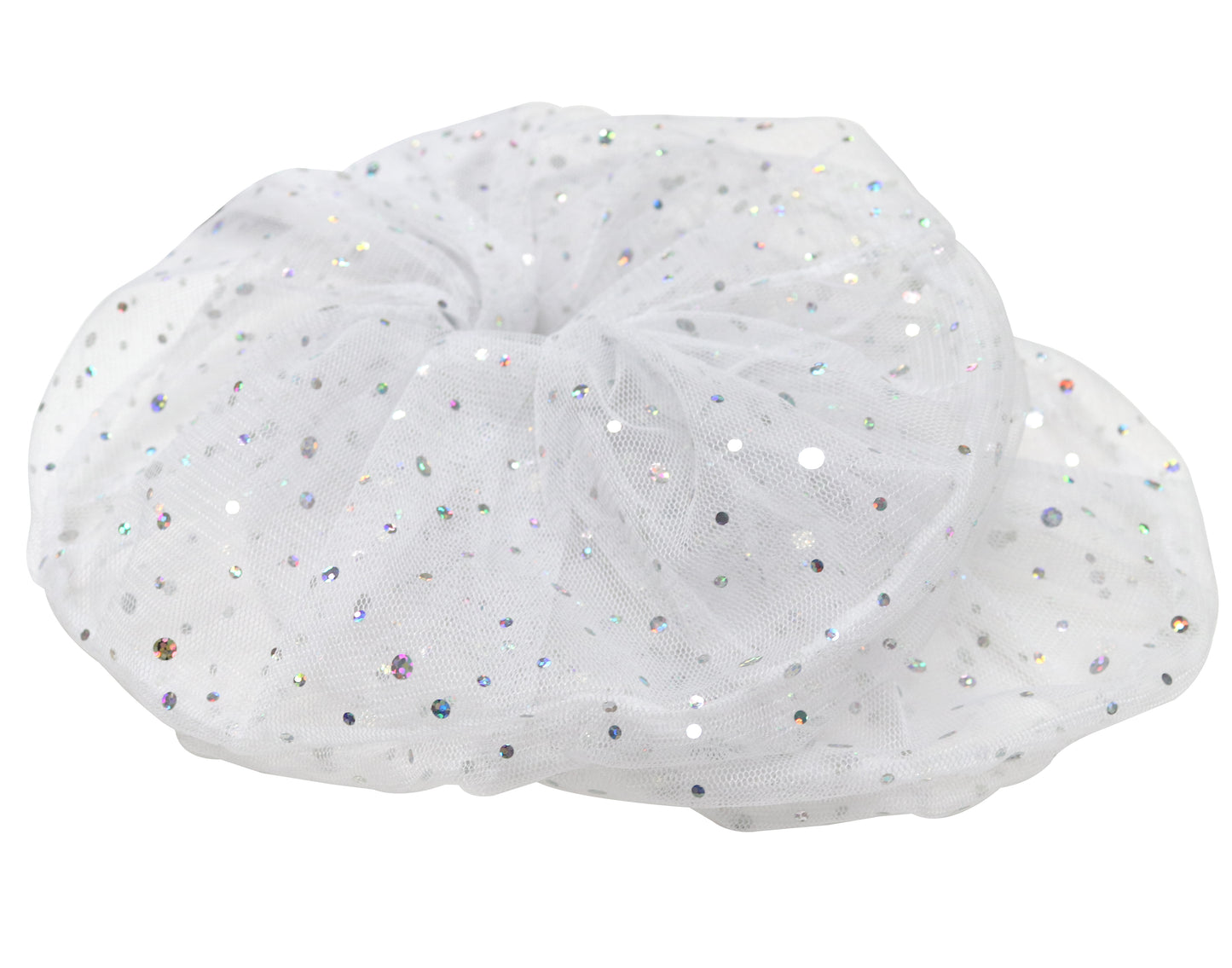 Girls' White Sparkle Costume Dress Leotard