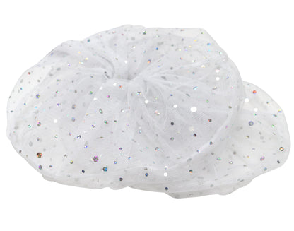 Girls' White Sparkle Costume Dress Leotard