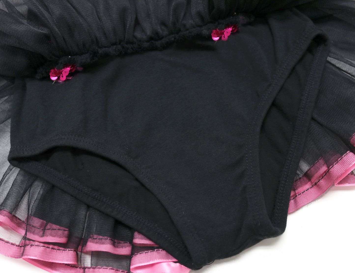 Girls' Black Lace Up Costume Dress Leotard