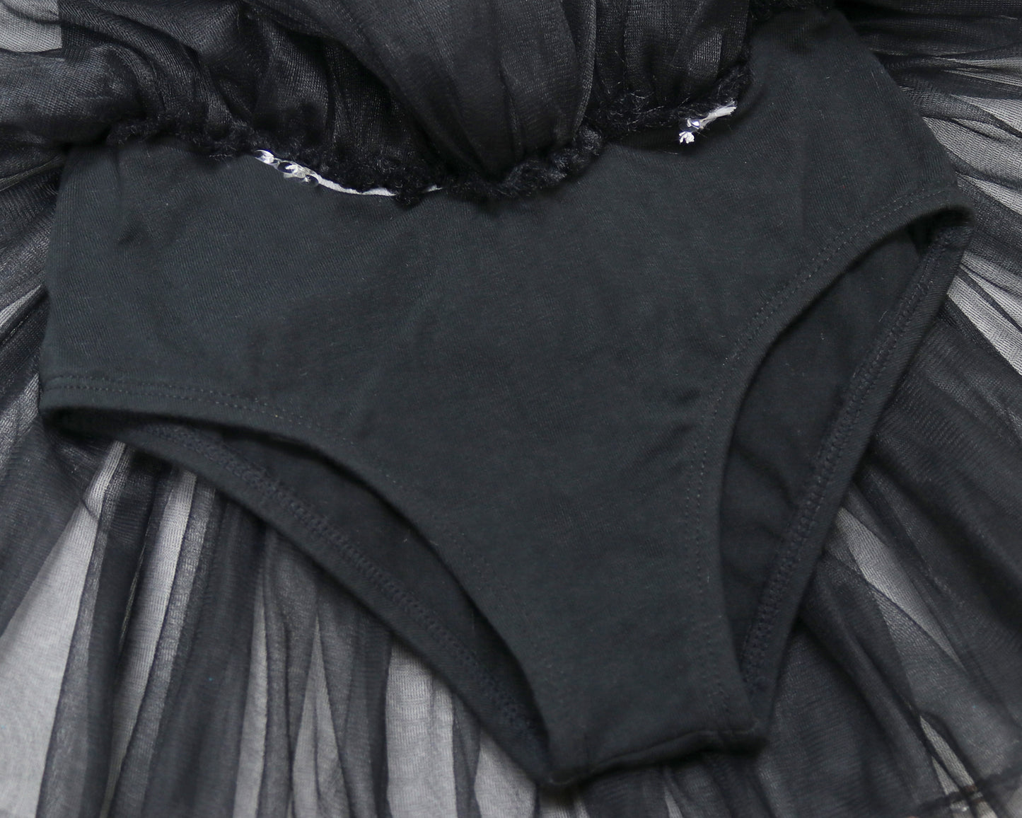 Girls' Black Tuxedo Costume Dress Leotard