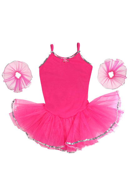 Girls' Magenta Pink Costume Dress Leotard