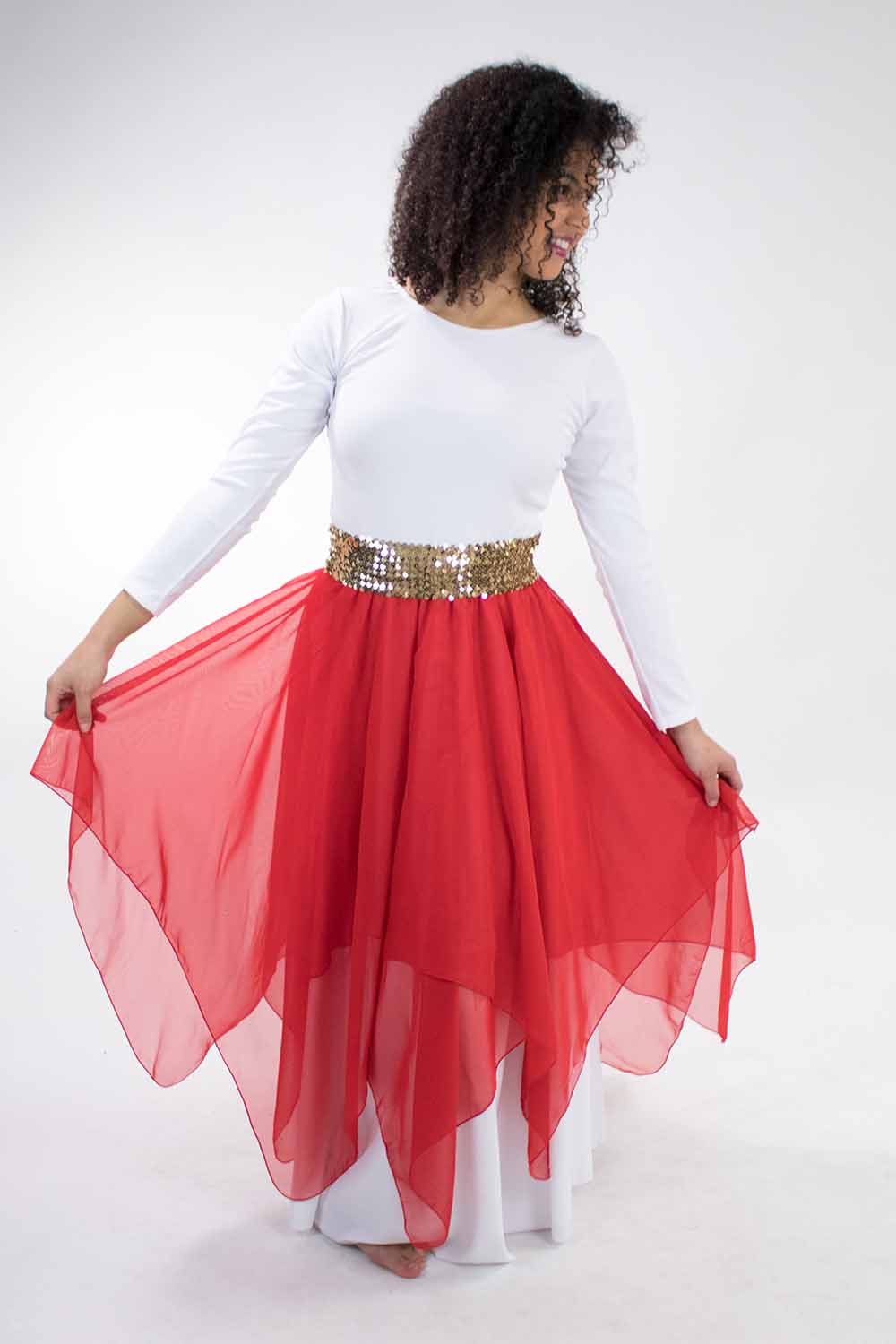 Adult Double Layer Chiffon Overlay Skirt