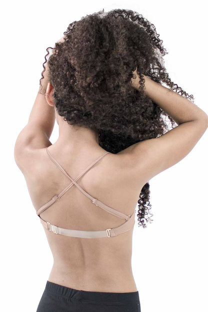 Girls' Seamless Microfiber Clear Back Bra | Dancewear | Basic Moves Girls' Seamless Microfiber Clear Back Bra | Dancewear | Basic Moves