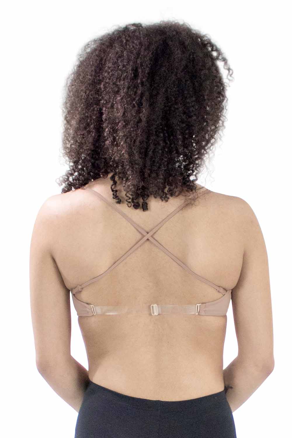 Basic Moves #4722 Adult Clear Back Seamless Bra TOP (Small) Nude