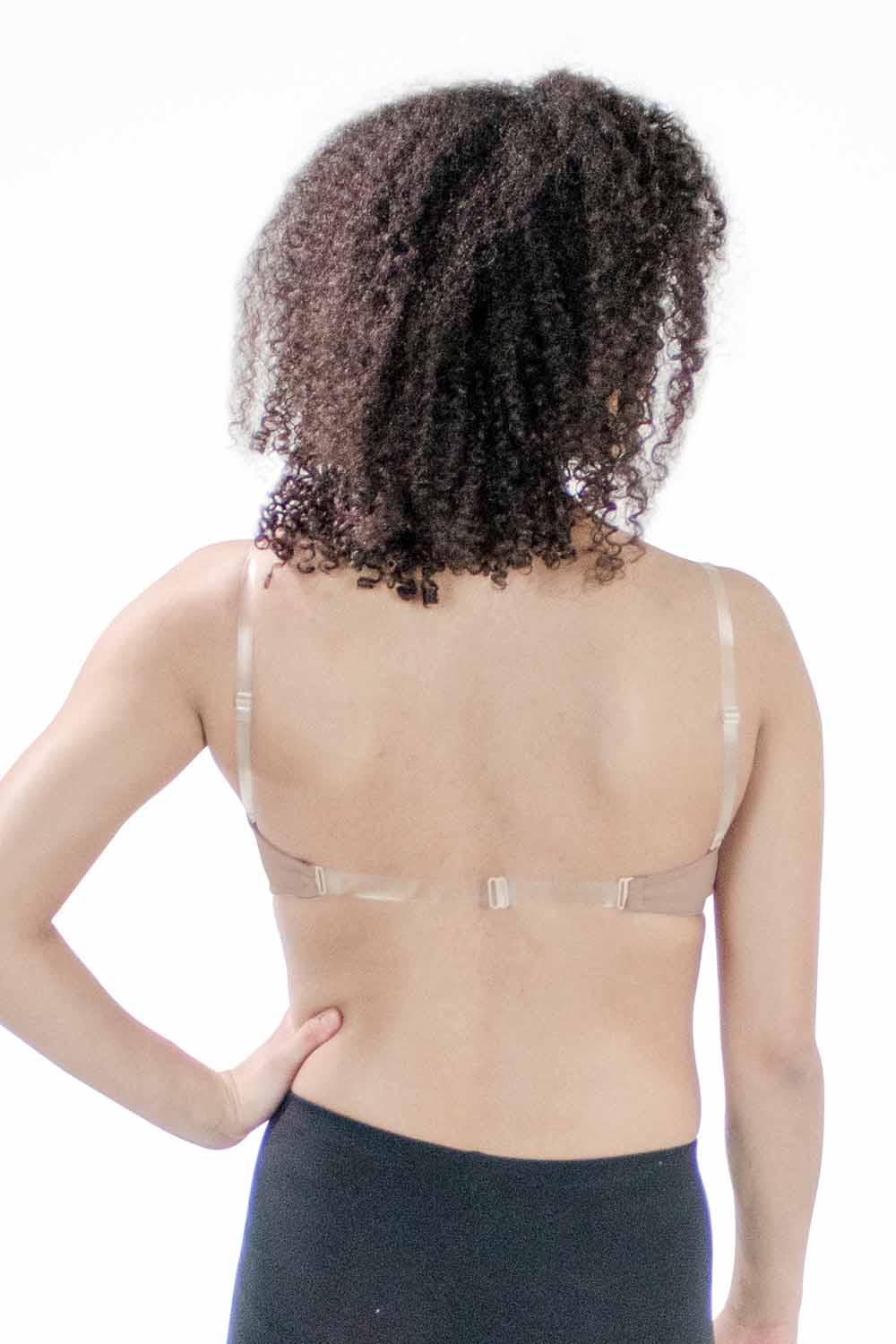 Basic Moves #4722 Adult Clear Back Seamless Bra TOP (Small) Nude