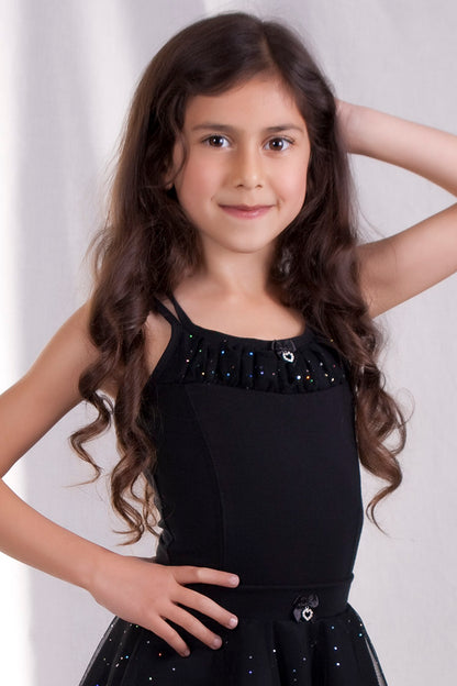 Girls' X-Back Princess Seam Leotard