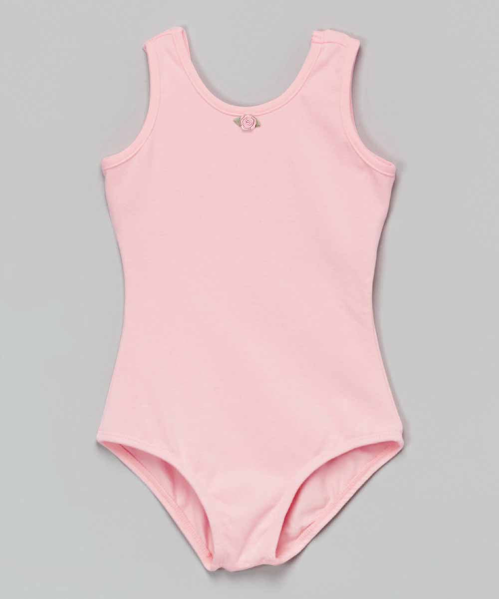 Girls' Teardrop Back Tank Leotard with Tack Flower