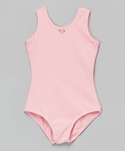 Girls' Teardrop Back Tank Leotard with Tack Flower