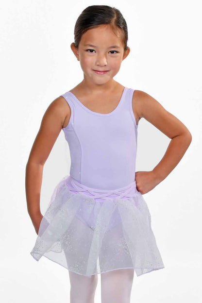 Girls' Microfiber Detail Back Tank Dance Leotard