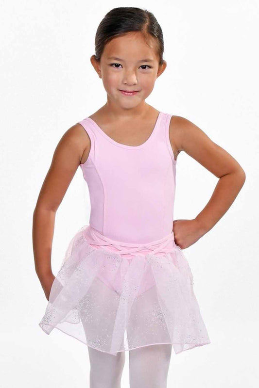 Girls' Microfiber Detail Back Tank Dance Leotard