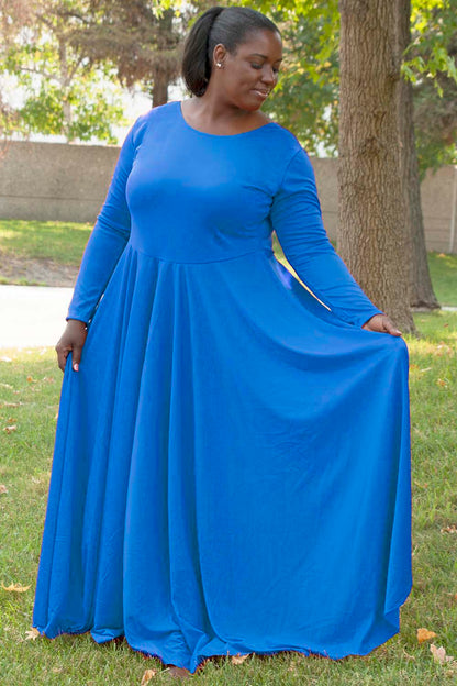 Adult Plus Size Liturgical Long Sleeve Dress