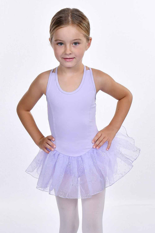 Girls' Double Strap Back Cami Dress Leotard