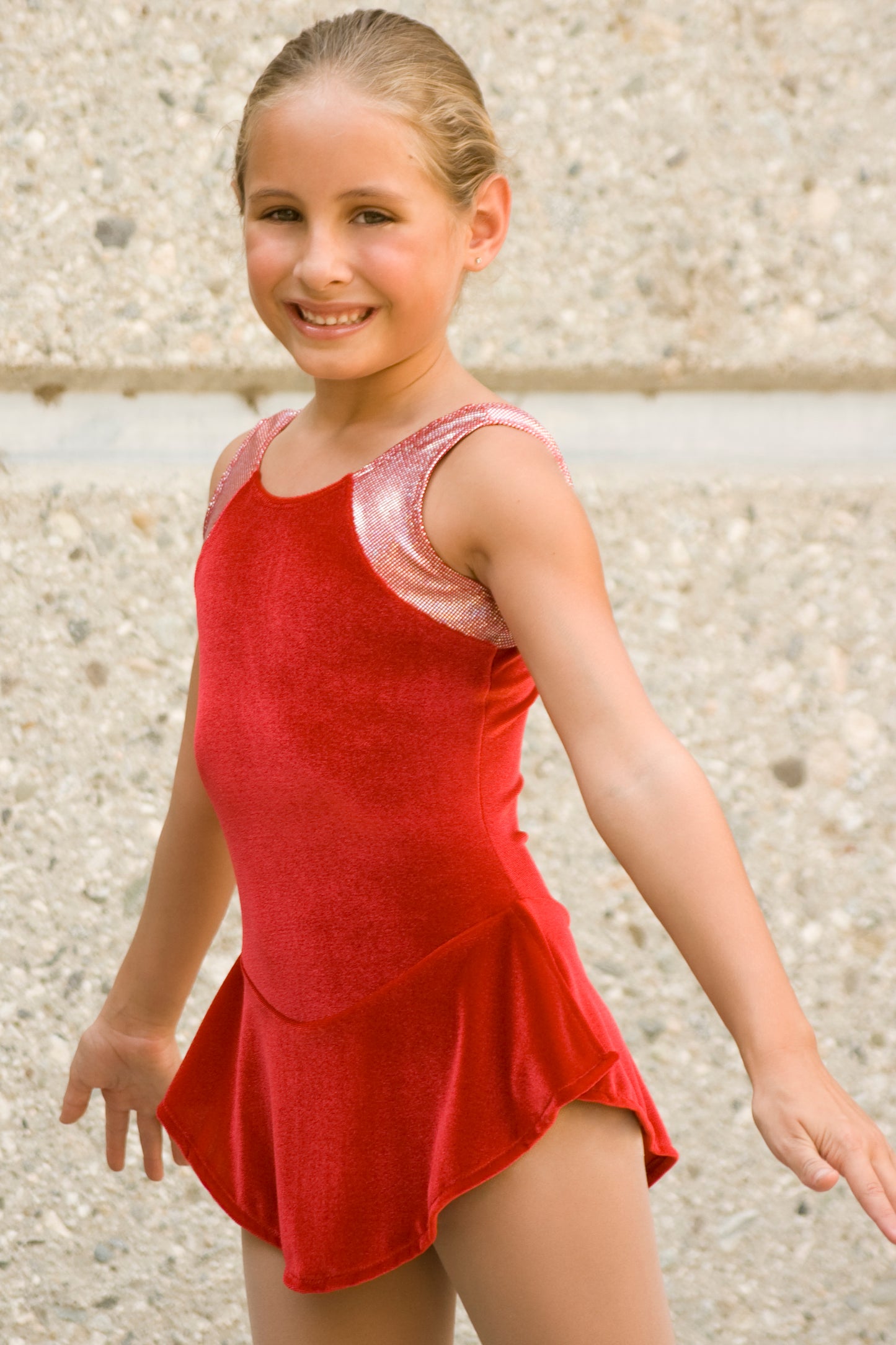 Girls' Velour Foil Dots Tank Skate Dress