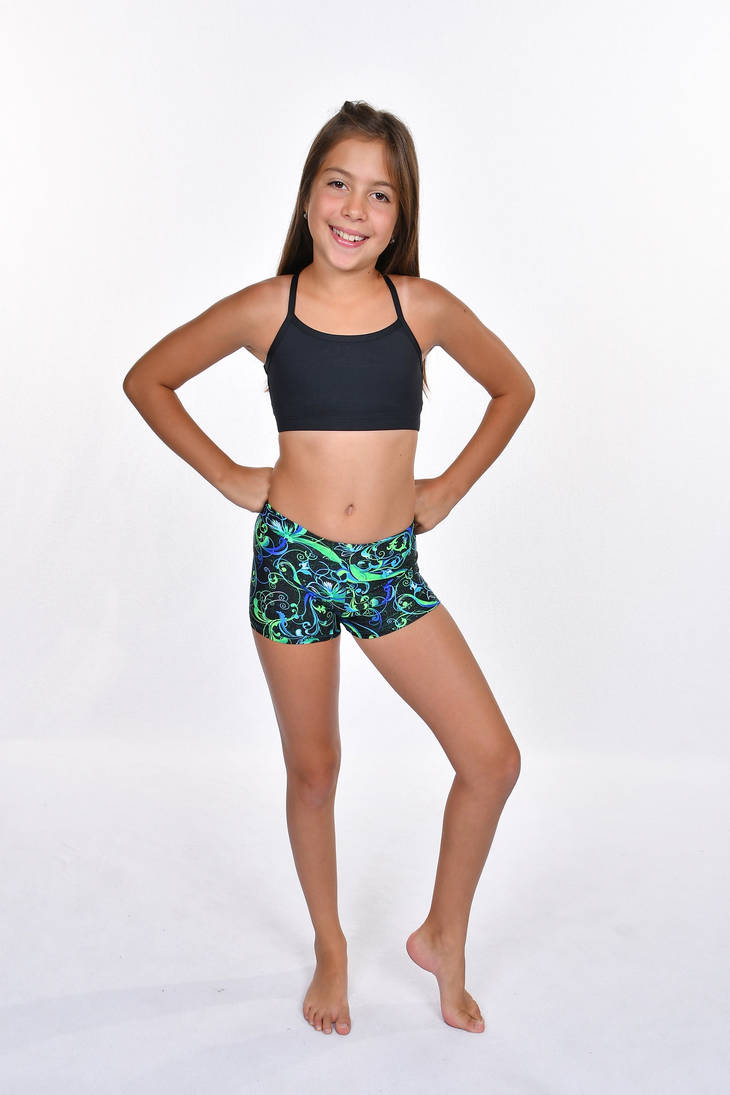 Girls' Scroll Design  Gymnastic Short